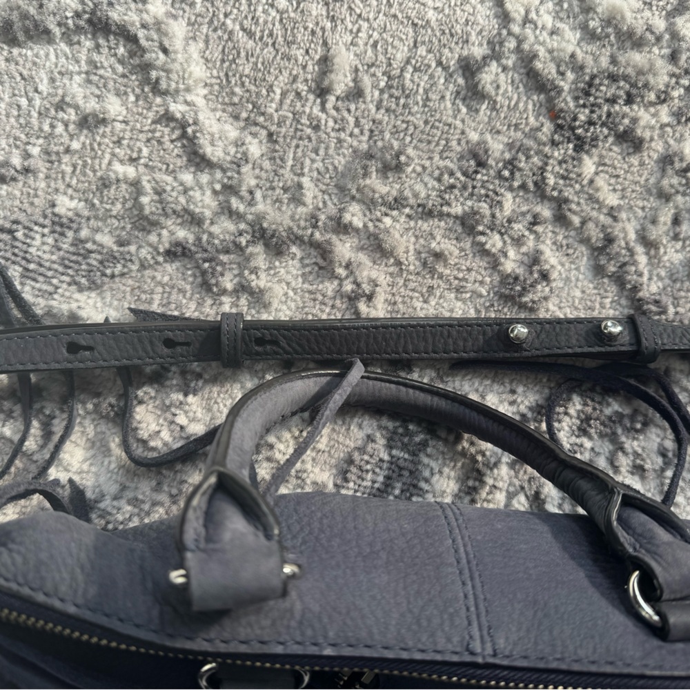 Rebecca Minkoff Navy Satchel with Silver Accents - Picture 13 of 13